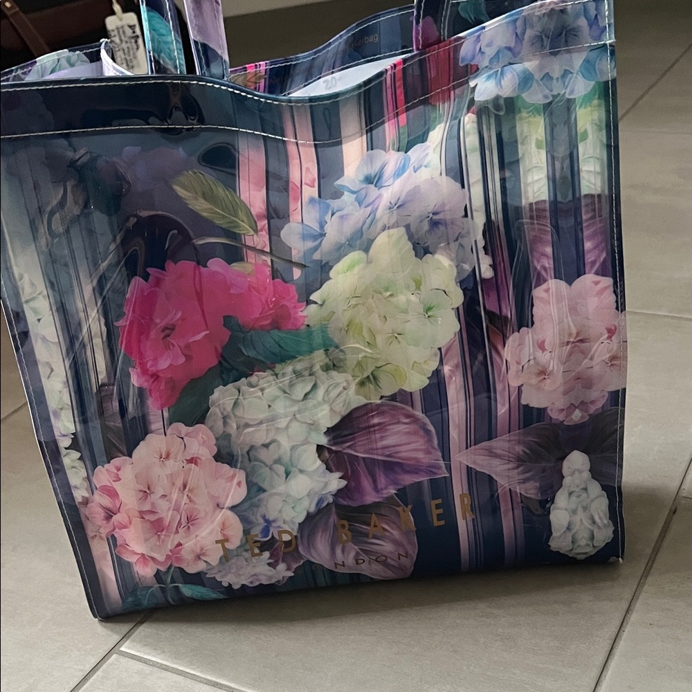 Ted Baker London Blue and Pink Floral Tote
